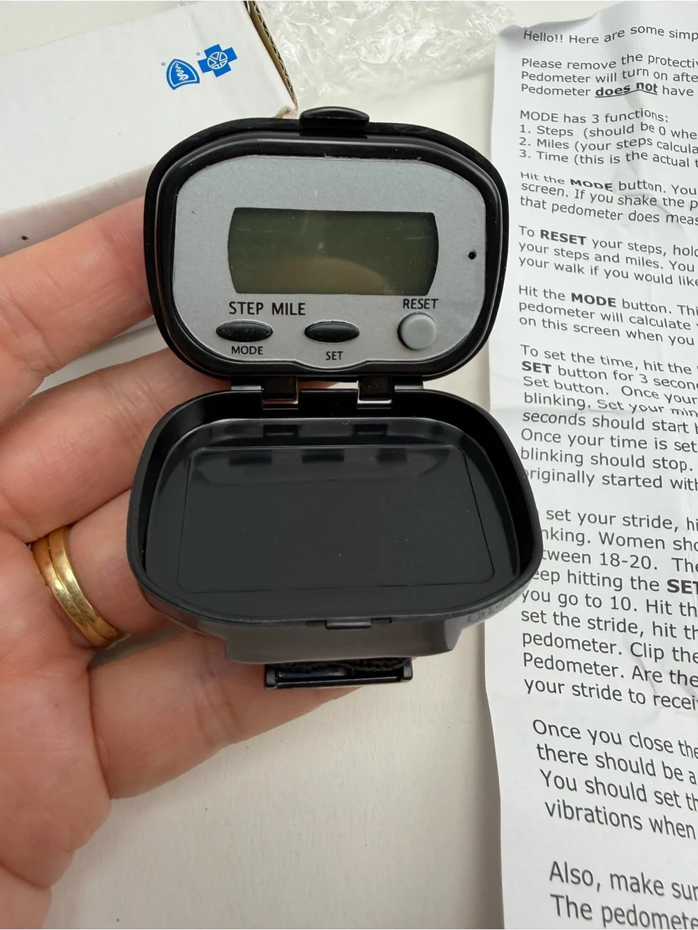 New Blue Cross Blue Shield Personal Pedometer Black With Clip